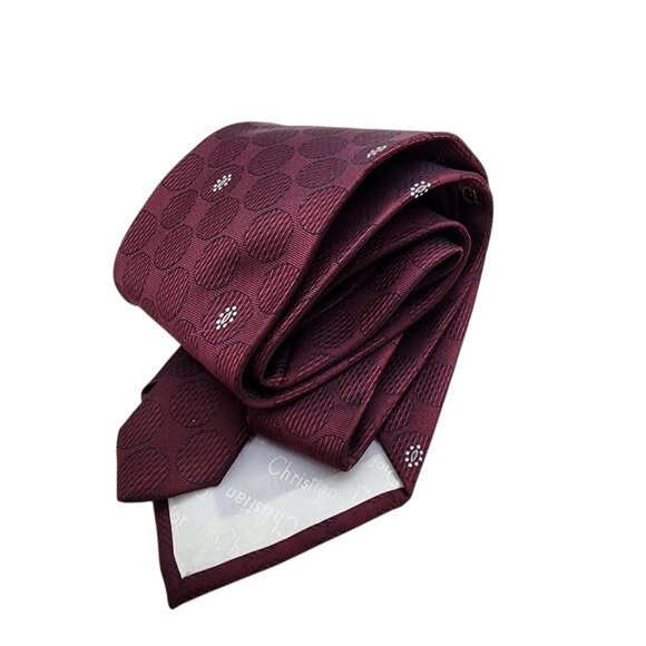 Christian Dior Men's Embroidered Pattern Silk Tie - OS - Picture 2 of 4